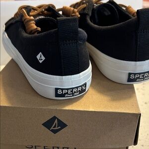 Sperry Men's Black Canvas Boat Shoes